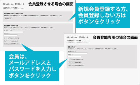 登録会員のログイン
